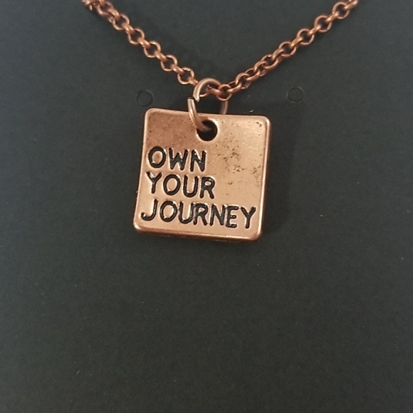 ❤ 2/$10 Own Your Journey Brass Tone Necklace - Picture 4 of 5
